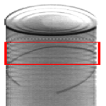 X-ray of Can with metal trim